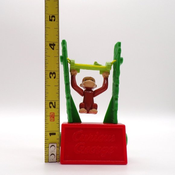 Universal Studios Curious George Trapeze Push Button Flip Toy Cake Topper Figure - Picture 10 of 10